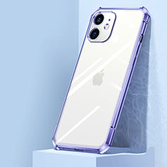 Silikon Schutzhülle Rahmen Tasche Hülle Durchsichtig Transparent Spiegel H02 für Apple iPhone 12 Helles Lila