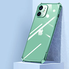 Silikon Schutzhülle Rahmen Tasche Hülle Durchsichtig Transparent Spiegel H02 für Apple iPhone 12 Mini Grün