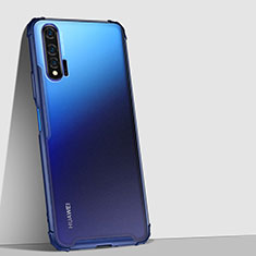 Silikon Schutzhülle Rahmen Tasche Hülle Durchsichtig Transparent Spiegel H02 für Huawei Nova 6 5G Blau