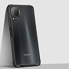 Silikon Schutzhülle Rahmen Tasche Hülle Durchsichtig Transparent Spiegel H02 für Huawei Nova 7i Schwarz