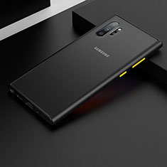 Silikon Schutzhülle Rahmen Tasche Hülle Durchsichtig Transparent Spiegel H02 für Samsung Galaxy Note 10 Plus 5G Schwarz