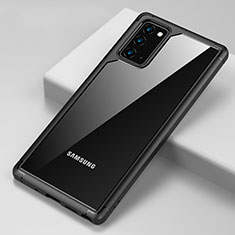 Silikon Schutzhülle Rahmen Tasche Hülle Durchsichtig Transparent Spiegel H02 für Samsung Galaxy Note 20 5G Schwarz