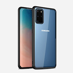 Silikon Schutzhülle Rahmen Tasche Hülle Durchsichtig Transparent Spiegel H02 für Samsung Galaxy S20 Plus 5G Schwarz