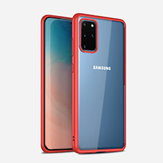 Silikon Schutzhülle Rahmen Tasche Hülle Durchsichtig Transparent Spiegel H02 für Samsung Galaxy S20 Plus Rot