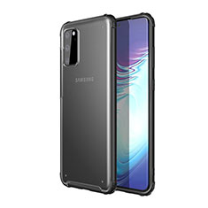 Silikon Schutzhülle Rahmen Tasche Hülle Durchsichtig Transparent Spiegel H02 für Samsung Galaxy S20 Schwarz