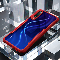 Silikon Schutzhülle Rahmen Tasche Hülle Durchsichtig Transparent Spiegel H02 für Xiaomi Mi A3 Rot