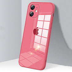 Silikon Schutzhülle Rahmen Tasche Hülle Durchsichtig Transparent Spiegel H06 für Apple iPhone 12 Fuchsie