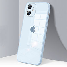 Silikon Schutzhülle Rahmen Tasche Hülle Durchsichtig Transparent Spiegel H06 für Apple iPhone 12 Hellblau
