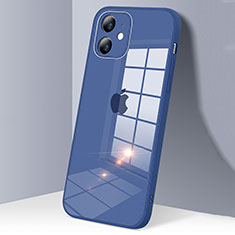 Silikon Schutzhülle Rahmen Tasche Hülle Durchsichtig Transparent Spiegel H06 für Apple iPhone 12 Mini Blau