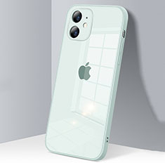 Silikon Schutzhülle Rahmen Tasche Hülle Durchsichtig Transparent Spiegel H06 für Apple iPhone 12 Mini Minzgrün