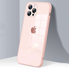 Silikon Schutzhülle Rahmen Tasche Hülle Durchsichtig Transparent Spiegel H06 für Apple iPhone 12 Pro Rosa