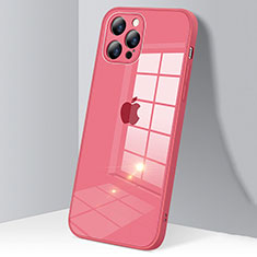 Silikon Schutzhülle Rahmen Tasche Hülle Durchsichtig Transparent Spiegel H06 für Apple iPhone 12 Pro Rot
