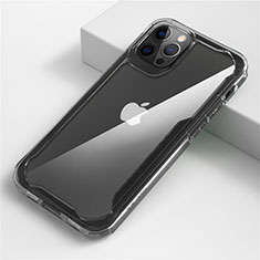 Silikon Schutzhülle Rahmen Tasche Hülle Durchsichtig Transparent Spiegel M01 für Apple iPhone 12 Pro Klar