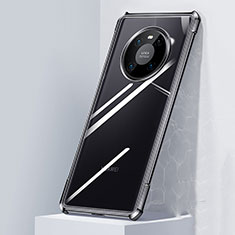 Silikon Schutzhülle Rahmen Tasche Hülle Durchsichtig Transparent Spiegel M01 für Huawei Mate 40 Pro Schwarz