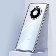 Silikon Schutzhülle Rahmen Tasche Hülle Durchsichtig Transparent Spiegel M01 für Huawei Mate 40 Pro Silber