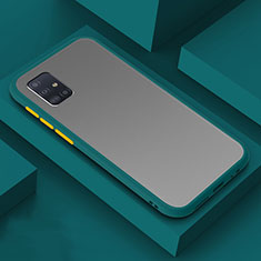 Silikon Schutzhülle Rahmen Tasche Hülle Durchsichtig Transparent Spiegel M01 für Samsung Galaxy A71 4G A715 Grün