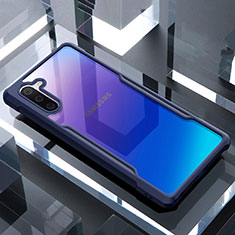 Silikon Schutzhülle Rahmen Tasche Hülle Durchsichtig Transparent Spiegel M01 für Samsung Galaxy Note 10 5G Blau