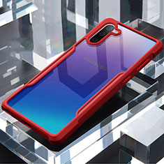 Silikon Schutzhülle Rahmen Tasche Hülle Durchsichtig Transparent Spiegel M01 für Samsung Galaxy Note 10 5G Rot