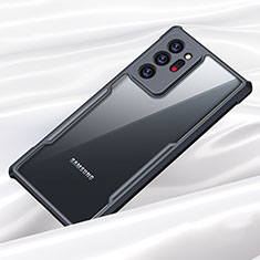 Silikon Schutzhülle Rahmen Tasche Hülle Durchsichtig Transparent Spiegel M01 für Samsung Galaxy Note 20 Ultra 5G Schwarz