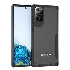 Silikon Schutzhülle Rahmen Tasche Hülle Durchsichtig Transparent Spiegel M02 für Samsung Galaxy Note 20 Ultra 5G Schwarz