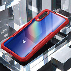 Silikon Schutzhülle Rahmen Tasche Hülle Durchsichtig Transparent Spiegel M02 für Xiaomi Mi 9 SE Rot