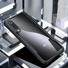 Silikon Schutzhülle Rahmen Tasche Hülle Durchsichtig Transparent Spiegel M02 für Xiaomi Mi A3 Lite Schwarz