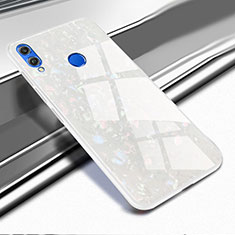 Silikon Schutzhülle Rahmen Tasche Hülle Durchsichtig Transparent Spiegel M03 für Huawei Honor 8X Weiß