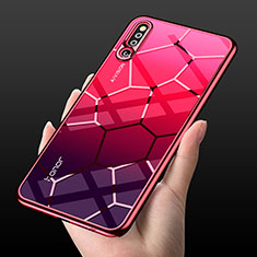 Silikon Schutzhülle Rahmen Tasche Hülle Durchsichtig Transparent Spiegel M03 für Huawei Honor Magic 2 Rot