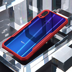 Silikon Schutzhülle Rahmen Tasche Hülle Durchsichtig Transparent Spiegel M03 für Xiaomi Redmi Note 7 Pro Rot