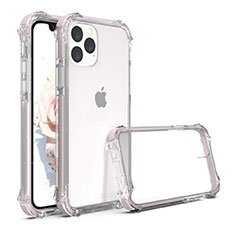 Silikon Schutzhülle Rahmen Tasche Hülle Durchsichtig Transparent Spiegel M04 für Apple iPhone 11 Pro Max Rosegold