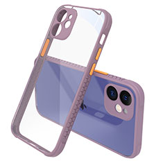 Silikon Schutzhülle Rahmen Tasche Hülle Durchsichtig Transparent Spiegel M05 für Apple iPhone 12 Mini Helles Lila