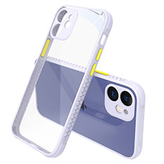 Silikon Schutzhülle Rahmen Tasche Hülle Durchsichtig Transparent Spiegel M05 für Apple iPhone 12 Mini Weiß