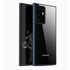 Silikon Schutzhülle Rahmen Tasche Hülle Durchsichtig Transparent Spiegel M05 für Samsung Galaxy Note 20 Ultra 5G Blau