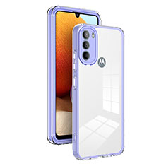 Silikon Schutzhülle Rahmen Tasche Hülle Durchsichtig Transparent Spiegel MQ1 für Motorola Moto G31 Violett