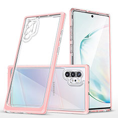 Silikon Schutzhülle Rahmen Tasche Hülle Durchsichtig Transparent Spiegel MQ1 für Samsung Galaxy Note 10 Plus 5G Rosegold