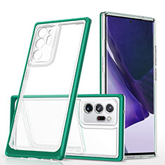 Silikon Schutzhülle Rahmen Tasche Hülle Durchsichtig Transparent Spiegel MQ1 für Samsung Galaxy Note 20 Ultra 5G Grün