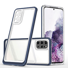 Silikon Schutzhülle Rahmen Tasche Hülle Durchsichtig Transparent Spiegel MQ1 für Samsung Galaxy S20 Plus 5G Blau