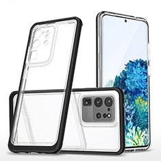 Silikon Schutzhülle Rahmen Tasche Hülle Durchsichtig Transparent Spiegel MQ1 für Samsung Galaxy S20 Ultra Schwarz