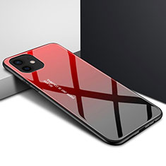 Silikon Schutzhülle Rahmen Tasche Hülle Durchsichtig Transparent Spiegel N01 für Apple iPhone 12 Mini Rot