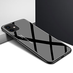 Silikon Schutzhülle Rahmen Tasche Hülle Durchsichtig Transparent Spiegel N01 für Apple iPhone 12 Mini Schwarz