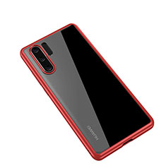 Silikon Schutzhülle Rahmen Tasche Hülle Durchsichtig Transparent Spiegel Z01 für Huawei P30 Pro New Edition Rot