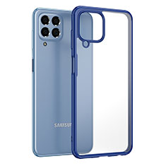 Silikon Schutzhülle Rahmen Tasche Hülle Durchsichtig Transparent WL1 für Samsung Galaxy M33 5G Blau