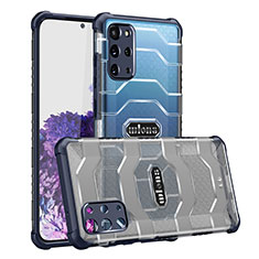 Silikon Schutzhülle Rahmen Tasche Hülle Durchsichtig Transparent WL1 für Samsung Galaxy S20 Plus Königs Blau