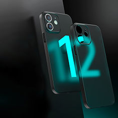 Silikon Schutzhülle Rahmen Tasche Hülle Durchsichtig Transparent WT1 für Apple iPhone 12 Mini Schwarz