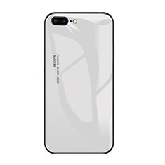Silikon Schutzhülle Rahmen Tasche Hülle Spiegel A01 für Apple iPhone 8 Plus Weiß