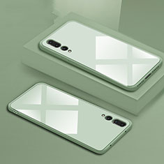 Silikon Schutzhülle Rahmen Tasche Hülle Spiegel F02 für Huawei P20 Pro Grün
