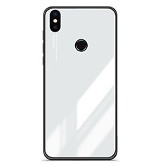 Silikon Schutzhülle Rahmen Tasche Hülle Spiegel Farbverlauf für Xiaomi Mi A2 Weiß