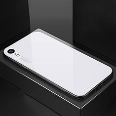 Silikon Schutzhülle Rahmen Tasche Hülle Spiegel Farbverlauf Regenbogen A01 für Apple iPhone XR Weiß