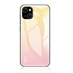 Silikon Schutzhülle Rahmen Tasche Hülle Spiegel Farbverlauf Regenbogen für Apple iPhone 13 Gelb