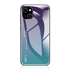 Silikon Schutzhülle Rahmen Tasche Hülle Spiegel Farbverlauf Regenbogen für Apple iPhone 13 Mini Violett
